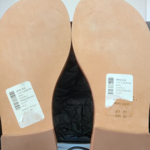 VINCE PERRIGAN LEATHER TOE LOOP FLAT SANDALS NIB 9 $225 - Picture 4 of 4